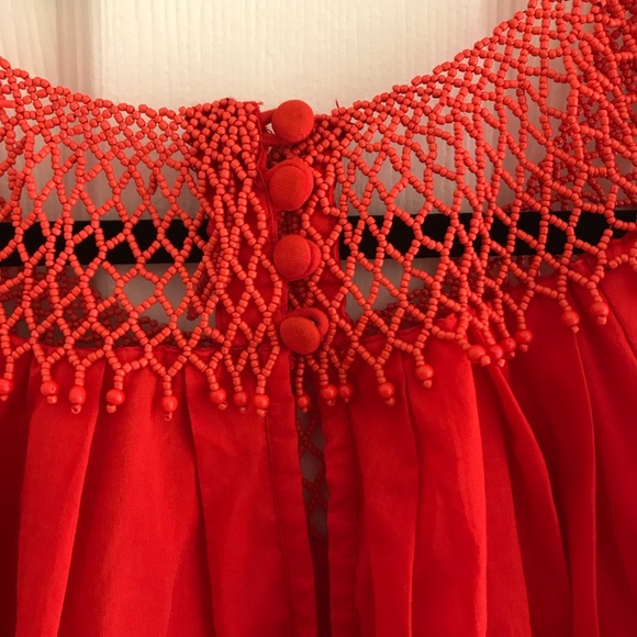 French Connection Beaded Red Dress - Picture 5 of 7